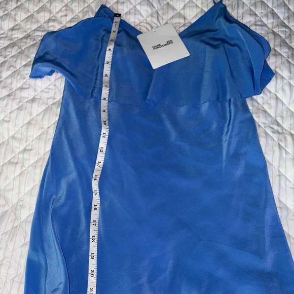 Diane von Furstenberg Silk‎ Tiered Blue Cami Dress NWT Size P 100% Silk - Picture 6 of 6